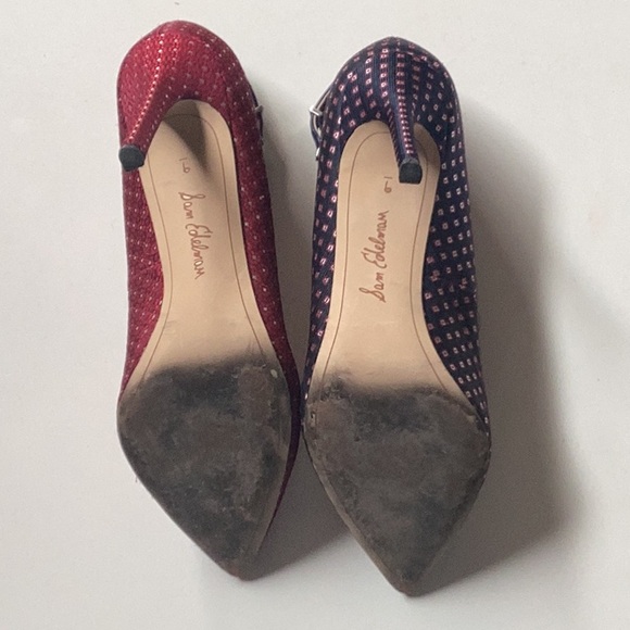 Sam Edelman Tabby 2 Mismatched Embellished Ankle Strap Heels Size 9 - Picture 5 of 6